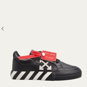 Off White Kids Leather Arrow Low Top Sneakers